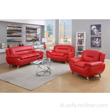 Kulit Sectional Ruang Tamu Murah 3 + 2 + 1 Sofa Set